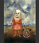 Girl with Death Mask by Frida Kahlo